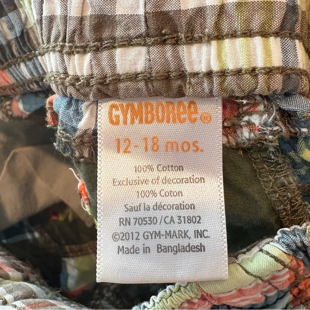 Gymboree Plaid Frog Shorts Size 12-18 Months‎